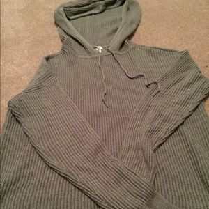 Light weight sweater with hood